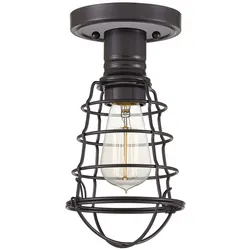 Deckenleuchte Wohnzimmerlampe Flurleuchte Industriell E27 Käfig Stahl bronze