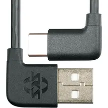 SKS COMPIT USB-C Kabel, kurzes Ladekabel mit Winkelstecker, schwarz