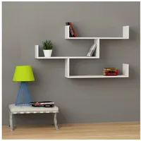 Decortie Bücherregal Wandregal 119 x 22 x 66,5 cm Weiß