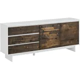 OTTO home Morgan 165 x 68 x 35 cm Weiß / Braun