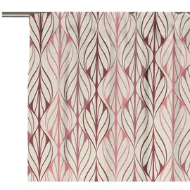 ADAM Audio Vorhang ADAM "Wave" Gr. 1, bunt (rot, natur, rosa), B:142cm H:145cm, Jacquard, Baumwolle, Leinen, Gardinen, aus Leinen und Bio-Baumwolle