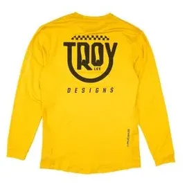 Troy Lee Designs Ruckus Ride LS Tee, Eyez, safron, youth S