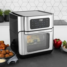 Princess Heißluftfritteuse Mini Backofen 10 l schwarz/silberfarben