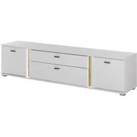 Furn.design Tv-Lowboard, weiß matt und Wotan Eiche TV Unterteil