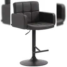CLP Barhocker Los Angeles  | Höhenverstellbar drehbar Kunstleder Metall braun/schwarz