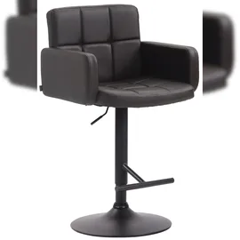 CLP Barhocker Los Angeles  | Höhenverstellbar drehbar Kunstleder Metall braun/schwarz