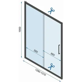 REA Rapid Slide Duschtür 130 x 195 cm REA-K8590