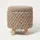 Homescapes Hocker Indy Stoff 41 x 43 x 41 cm Braun