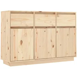 vidaXL Sideboard 110x34x75 cm Massivholz Kiefer