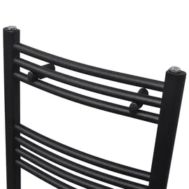 Heizkörper Handtuchheizkörper Warmwasser Gebogen 500 x 764 mm schwarz