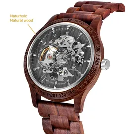 Alienwork Automatikuhr Holz 40 mm