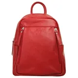 Samantha Look Cityrucksack, echt Leder, Made in Italy, rot