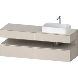 Duravit Collection One Konsolenwaschtischunterbau, 2 Auszüge, 2 Schubkästen, Ausschnitt rechts, 1600x550x600mm, Nische Taupe Matt, QA4778091910000, Farbe: Taupe Matt