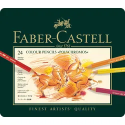 FABER-CASTELL Buntstifte Polychromos 24er-Metalletui