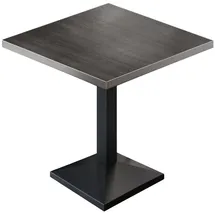 GGM Möbel BPA | Bistro Tisch | Quadratisch | Edelstahl Rand | 60 x 60 x 78,5 cm | Wenge / Schwarz