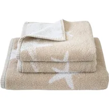 Dyckhoff Maritim, Starfish Handtuchset 50 x 100 cm und 70 x 140 cm beige 3 St.