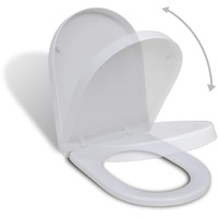 VidaXL Toilettensitz mit Absenkautomatik Weiß Quadratisch