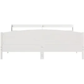 vidaXL Massivholzbett 180 x 200 cm Weiß