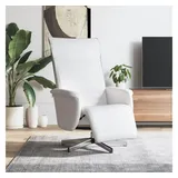 vidaXL Relaxsessel mit Fußteil Kunstleder 56,8 x 107,5 x 87,2 cm Weiß drehbar