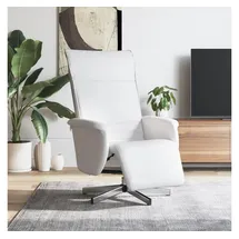 vidaXL Relaxsessel mit Fußteil Kunstleder 56,8 x 107,5 x 87,2 cm Weiß drehbar