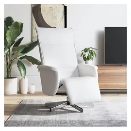 vidaXL Relaxsessel mit Fußteil Kunstleder 56,8 x 107,5 x 87,2 cm Weiß drehbar