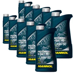 10x1l Mannol Motorbike 4-takt Hd 20w-50 Motorrad Öl Motoröl Api Sl Jaso Ma Ma2: Mannol: 7830 Sae: 20w50 Jaso: Ma/ma2 Api: Sl