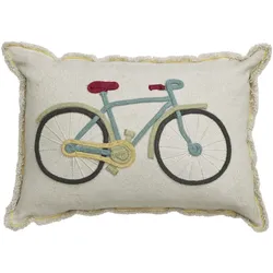 Lorena Canals - Bike Bodenkissen, 35 x 55 cm, natur / blau