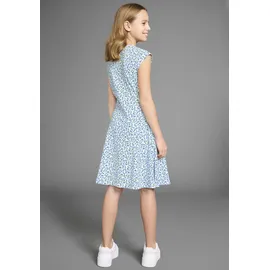 Kidsworld Jerseykleid in blau geblümt), | Gr.: 140/146