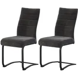 xonox.home Schwingstuhl Leni 2er Set anthrazit schwarz B/H/T: ca. 43x98x59 cm – anthrazit, schwarz