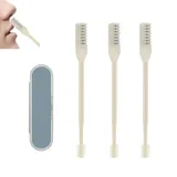 Nasal Hair Cutter,doppelseitiges Nasenhaarmesser,Nasenhaarschneider,Nasenlochhaarentferner-Werkzeug,hygienisch abwaschbar (Off White, 3PCS)