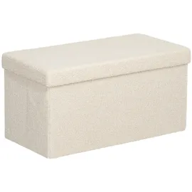 Homcom Polsterbank Cremeweiß 76 x 38 x 38 cm