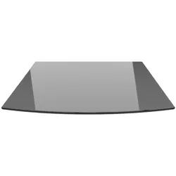 Funkenschutzplatte Segmentbogen 100x120cm - schwarz mit Dichtlippe