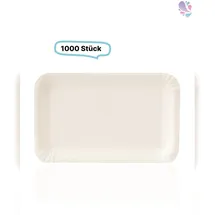 Blanc HYGIENIC Pappschalen groß, weiß 1.000 Stk, to go, take away, biologisch abbaubar, nachhaltig, 100% Frischfaser