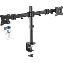 Digitus Monitor Halterung für 2 Monitore Tischklemme Schwarz