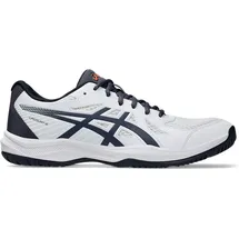 Asics Upcourt 6, Herren Netballschuhe, weiß, Größe 44 1⁄2 in Schwarz WHITE/INDIGO FOG