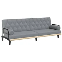 VidaXL Schlafsofa mit Armlehnen Hellgrau Stoff