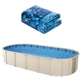 Vevor Ovale Poolfolie blau 732x366x147 cm