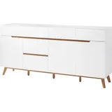 MCA Furniture MCA Sideboard Cervo Lack Weiß, Braun Weiß / Eiche