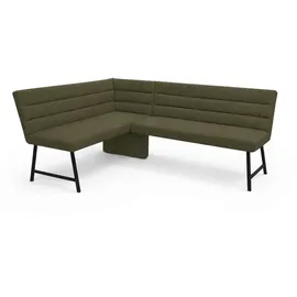 OTTO home Eckbank OTTO HOME "Oregon Küchenbank, Polsterbank, Esszimmerbank, 177x140 cm", grün, B:177cm H:90cm T:140cm, Massivholz, Metall, Polyester, Sitzbänke, Eckbank, Moderne Bank und Farben, Sitzplatzanzahl: 4/5, Frei in Raum stellbar