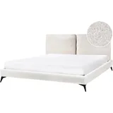 Beliani Polsterbett Melle 180 x 200 cm Cremeweiß
