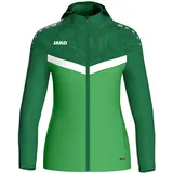 Jako Iconic Trainingsjacke mit Kapuze Damen 222 soft green/sportgrün 42