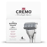 Cremo - Barber Grade Razor Blades for Men | 4 Refills, Silver
