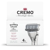 Cremo - Barber Grade Razor Blades for Men | 4 Refills, Silver