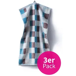 grace grand spa Gäste-Handtuch Premium mit Karo-Muster One Size / türkis 