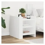 vidaXL Nachttisch Weiß 45x50x50 cm Holzwerkstoff
