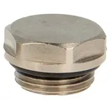 tecuro Blindstopfen, Verschlussstopfen 3/8 Zoll - selbstdichtend mit O-Ring - vernickelt