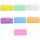 HOUDERCO 7Stücke Transparente Schuhboxen Teiliges Faltbare Aufbewahrungskartons mit Deckel Stapelbare Schuhschachteln für Männer und Frauen Bunten Farben Gelb