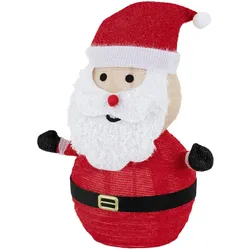 ECD Germany LED Santa Weihnachtsmann Weihnachtsdeko 68 cm Gartendekoration Winterdekoration