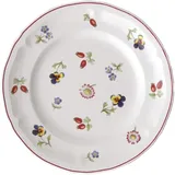 Villeroy & Boch Petite Fleur Brotteller, Premium Porzellan, Rot, 17 centimeters