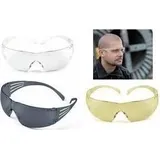 3M 3M, Schutzbrille - Gesichtsschutz, Schutzbrille SecureFit SF201AS, farblos-transparent sicherer Sitz selbst bei intensiven Kopfbewegun